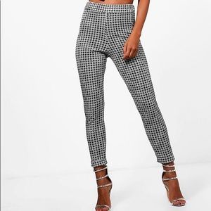Boohoo stretch checkered pants/trousers